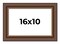 16x10 Traditional Brown Picture Frame - UV Acrylic, Foam Board Backing, Hanging Hardware
